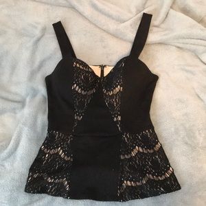 Guess Brand Slightly Padded Peplum Shirt
